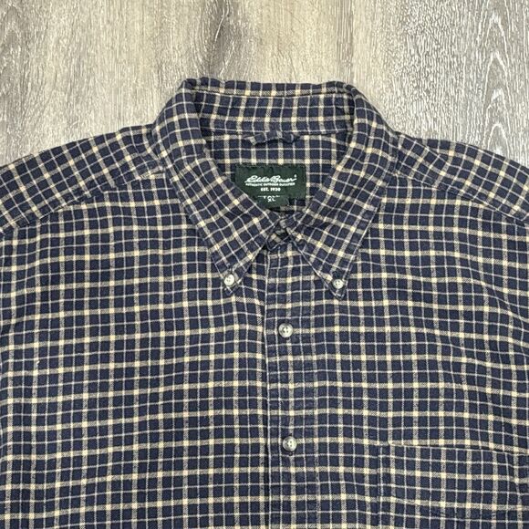 Eddie Bauer Flannel Shirt Mens XLT - Picture 6 of 9